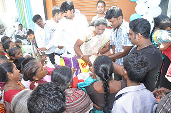 Distribution of Rice for poor families every month